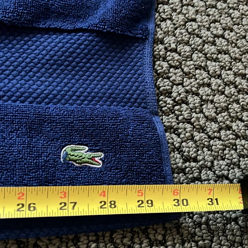 NWT Lacoste Navy Heritage Antimicrobial Cotton Tubmat Bath Rug